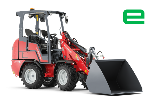 Weidemann Hoftrac/farm loader 1190e canopy with cargo bucket, studio