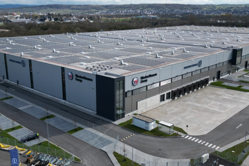 Blick von oben auf das Logistikzentrum Mühlheim-Kährlich