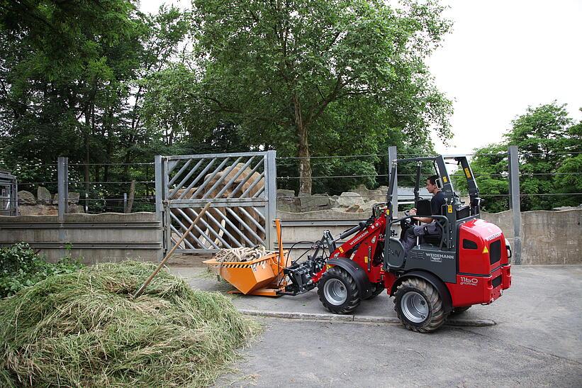 Weidemann 1160 eHoftrac im Einsatz