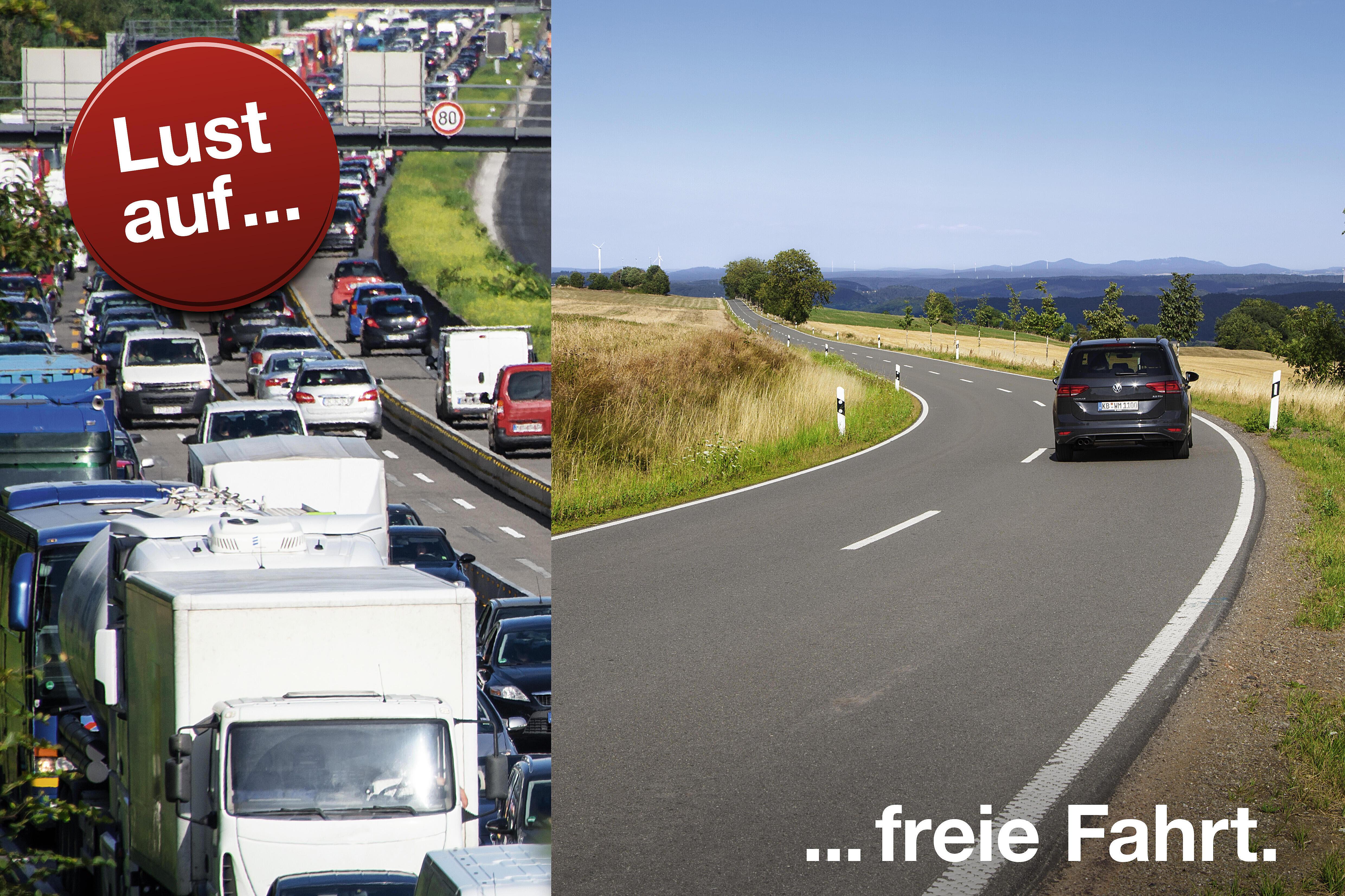 Weidemann Personalkampagne Lust auf - Autobahn vs. freie Landstraße