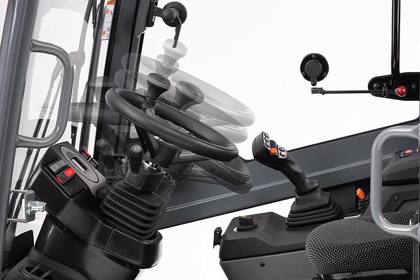 Weidemann Hoftrac 1390, Adjustable steering wheel and steering column