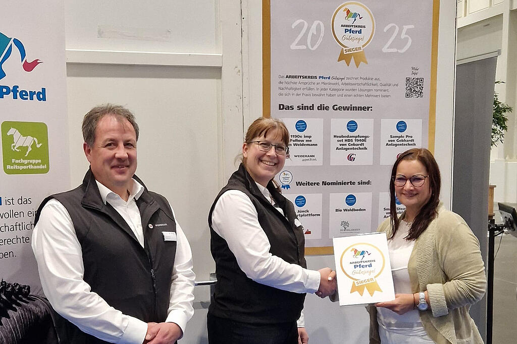 Preisübergabe auf der Passion Pferd (Hannover)