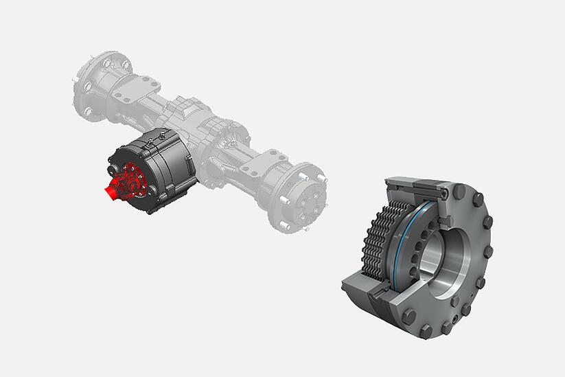 Weidemann Hoftrac 1390, Multiple-disc brake