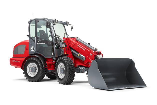 Weidemann telescopic wheel loader 3080T cabin with cargo bucket, studio