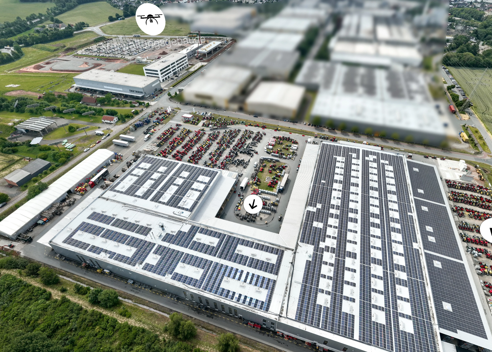 Weidemann Produktion in Korbach von oben
