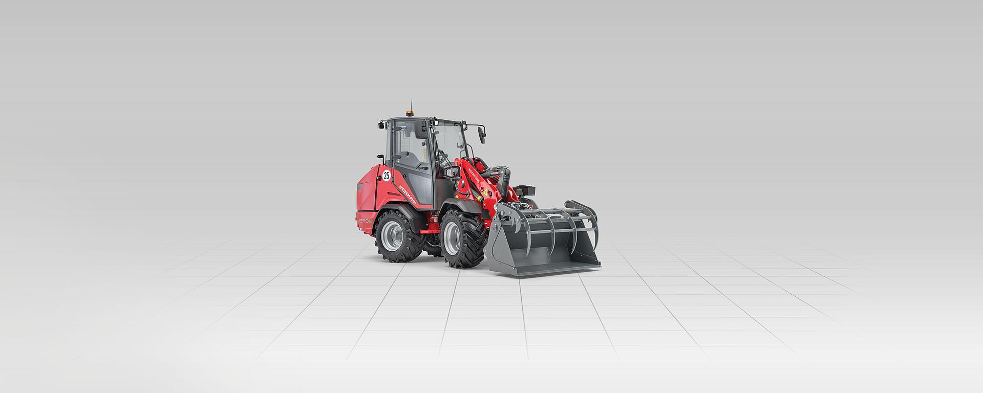 Weidemann Hoftrac 1390e cabin with gripping bucket, Studio