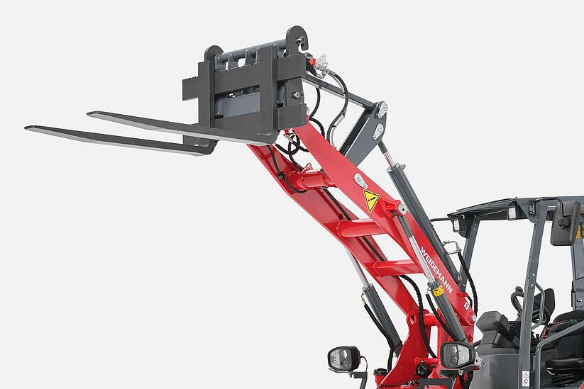 Weidemann Hoftrac 1390, Long loading swing arm
