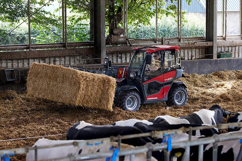 Weidemann telehandler T4512e emissions in application