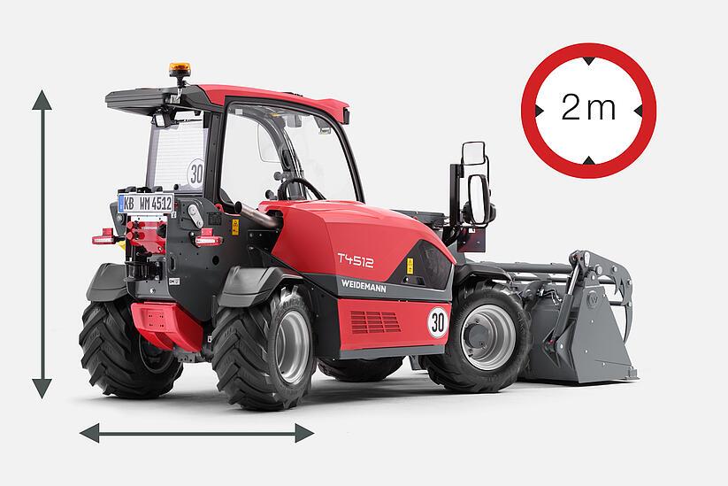 Weidemann telehandler T4512, 2x2 m class