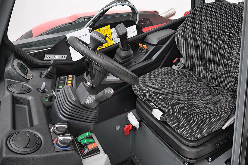 Weidemann telehandler, Driver's seat without joystick Console with suspension