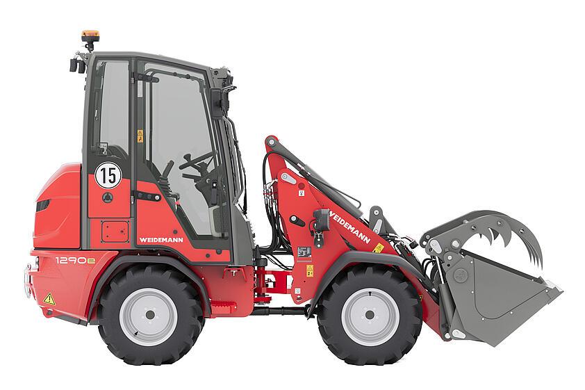 Weidemann Hoftrac 1290e mit Greifschaufel im Studio