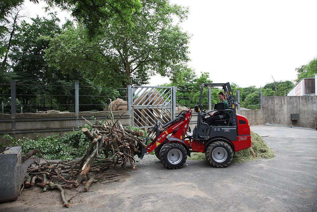 Weidemann 1160 eHoftrac im Einsatz