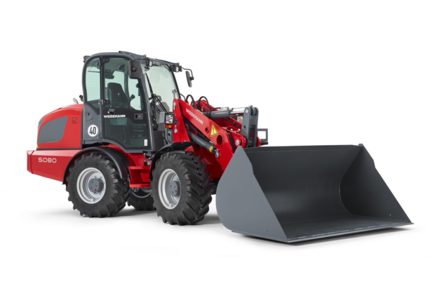 Weidemann wheel loader 5080 cabin with cargo bucket, studio