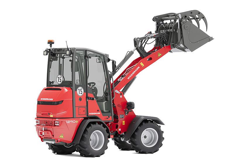 Weidemann Hoftrac 1290e mit Greifschaufel im Studio 
